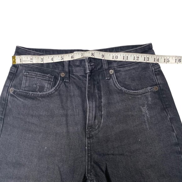 Zara Women's Mom Fit Distressed Dark Washed Jeans, size US 4 - Picture 8 of 13